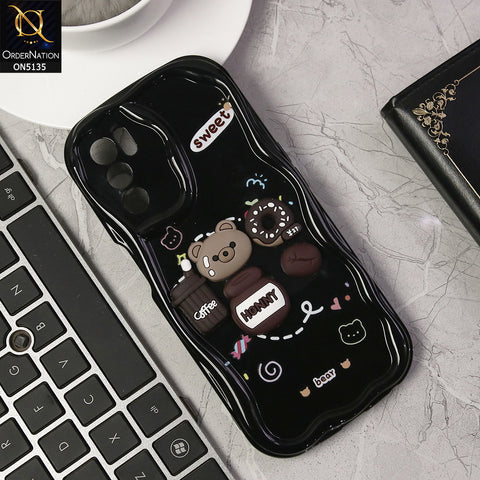 Oppo A16 Cover - Design 3 - Cute 3D Cartoon Soft Silicon Helix Soft Borders Camera Protection Case