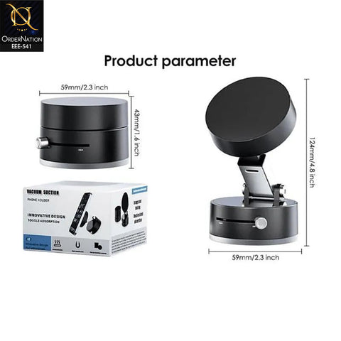Vacuum Suction Adjustable Phone Holder Stand T-9203 – Strong Adhesion & Foldable Design