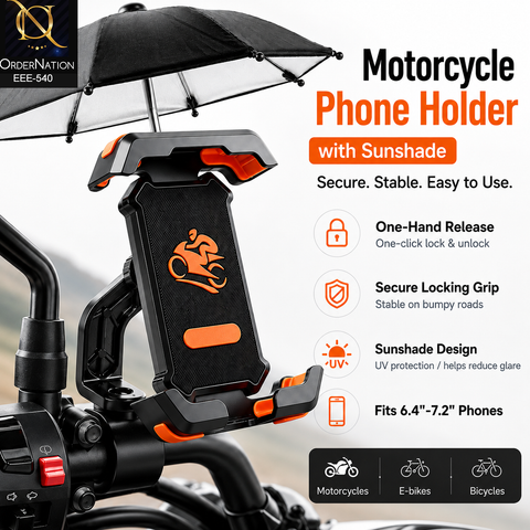 Universal Motorcycle & Bicycle Phone Mount - SH-3186 (360° Rotation)