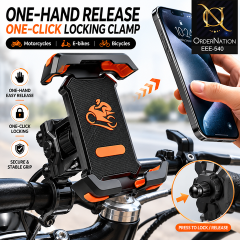 Universal Motorcycle & Bicycle Phone Mount - SH-3186 (360° Rotation)