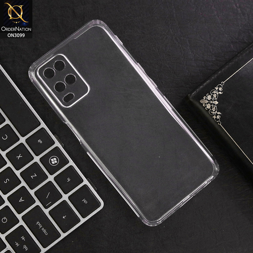 Oppo A54 4G Cover - Soft 4D Design Shockproof Silicone Transparent Clear Camera Protection Case