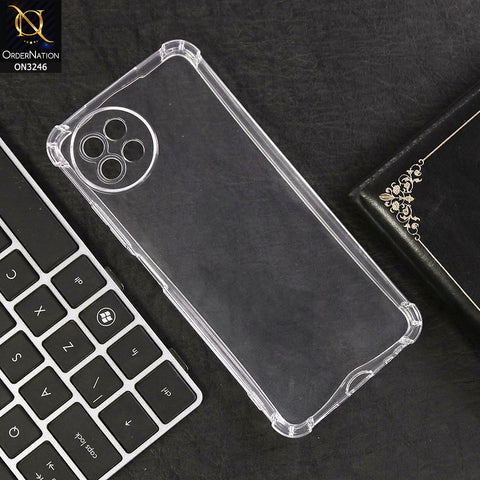 itel S23 Cover - Transparent - Soft 4D Design Shockproof Silicone Transparent Clear Camera Protection Case