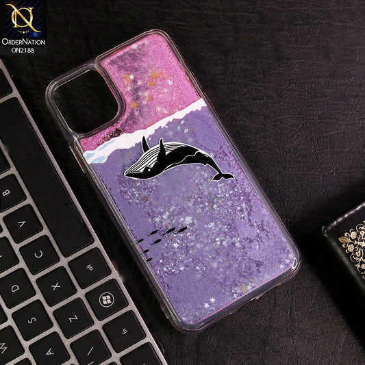 iPhone 11 Pro Max Cover - Design 73 - Trendy Moving Liquid Glitter Shine Soft Borders Case
