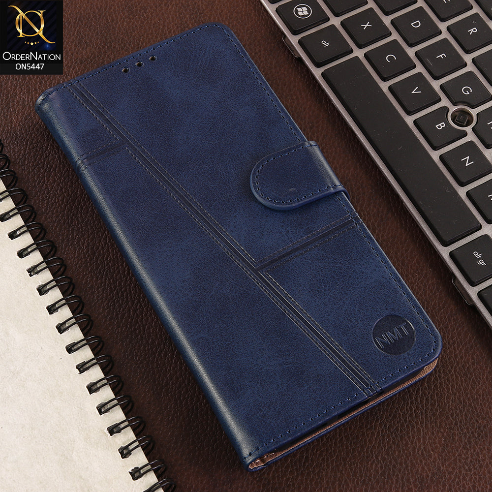 Google Pixel 10 Pro XL Cover - Blue - Premium Leather Megantic Flip Book Covers With Card Holding Option