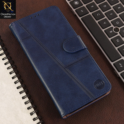 Google Pixel 10 Pro XL Cover - Blue - Premium Leather Megantic Flip Book Covers With Card Holding Option