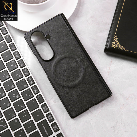 Samsung Galaxy Z Fold 7 5G Cover - Black - New Premium High Quality Soft Leather Case