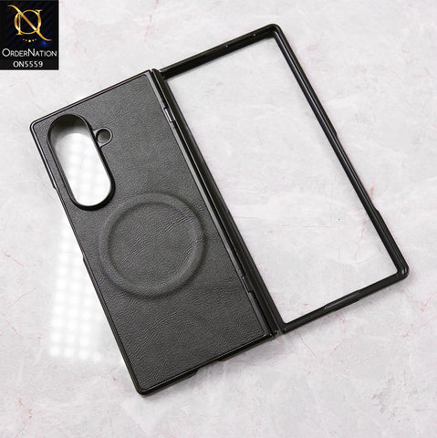 Samsung Galaxy Z Fold 7 5G Cover - Black - New Premium High Quality Soft Leather Case