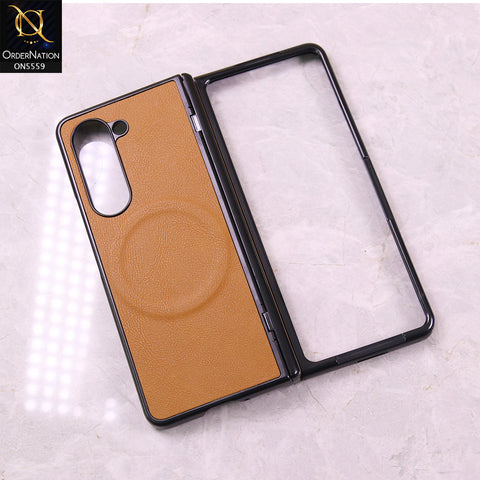 Samsung Galaxy Z Fold 5 5G Cover - Brown - New Premium High Quality Soft Leather Case