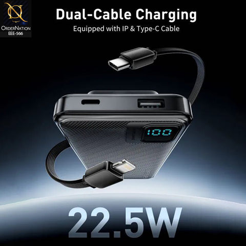 VEN-DENS VD-PB060 10000mAh 22.5W Fast Charging Power Bank with Digital Display