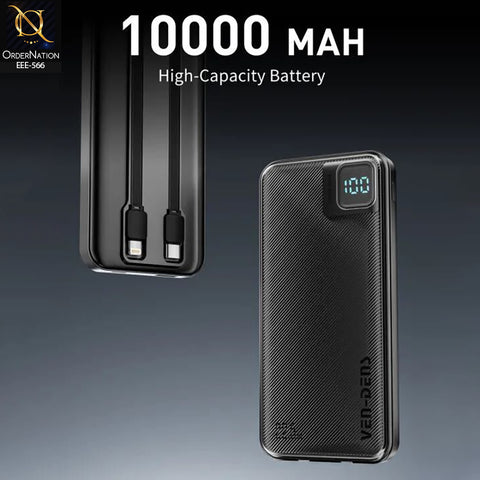 VEN-DENS VD-PB060 10000mAh 22.5W Fast Charging Power Bank with Digital Display