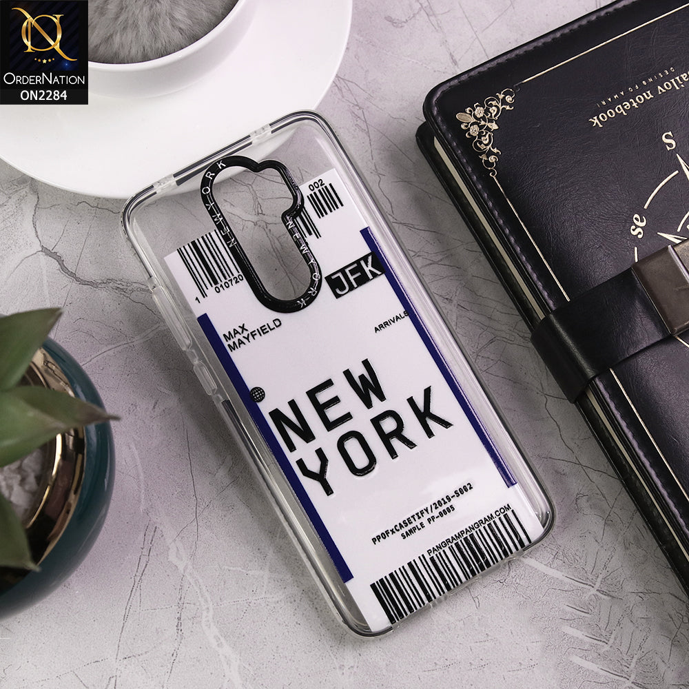 Xiaomi Redmi Note 8 Pro Cover - Design 2 - V2 Trendy City Travel Pane Strip Bar Code Style Case
