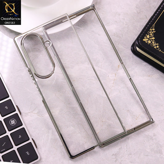 Samsung Galaxy Z Flip 7 Cover - Silver - New Premium High Clear Case With Metal Camera Ring