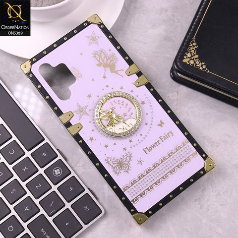 Samsung Galaxy A13 Cover - Purple - Trendy Flower Fairy Stylish Soft Square Trunk Case