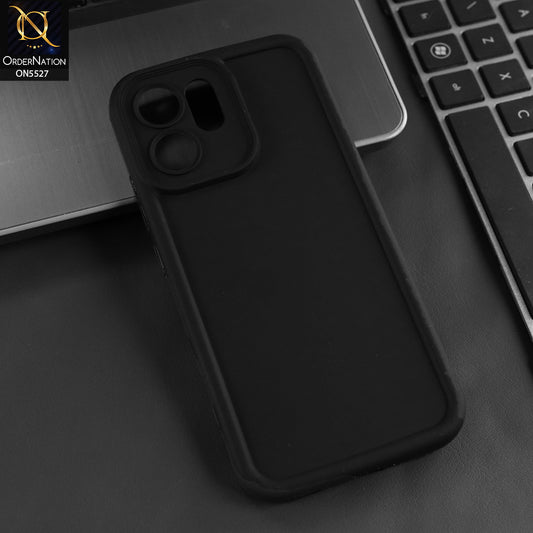 Oppo Reno 14F Cover - Black - Soft Silicone Case With Round Bumper Matte TPU Shockproof Cover