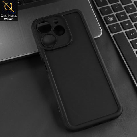 Realme Note 70 Cover - Black - Soft Silicone Case With Round Bumper Matte TPU Shockproof Cover