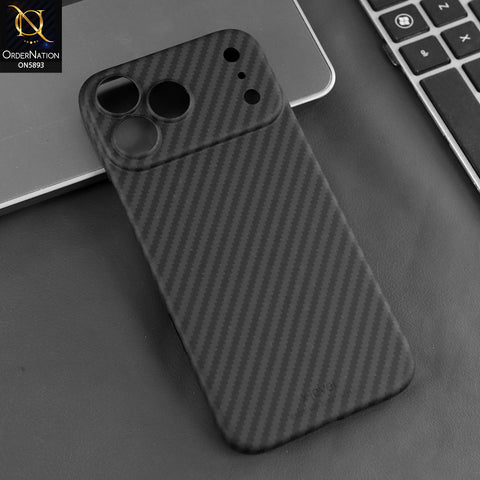 iPhone 17 Pro Max Cover - Black - New X-LEVEL - CFRP Nanofiber Series - Premium Quality Carbon Fiber Back MagSafe Case