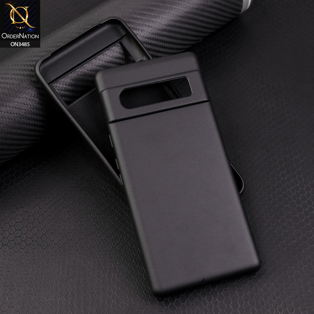 Google Pixel 6 Pro - Black - ONation Silica Gel Series - HQ Liquid Silicone Elegant Colors Camera Protection Soft Case