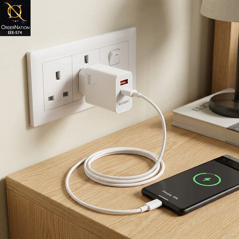 RECRSI 33W HyperCharge USB-A Fast Charger with A to C Cable – Model CH-FA87
