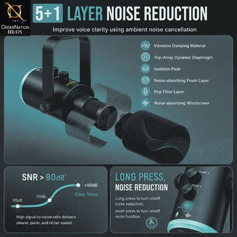 NeePho NP-M03 Microphone Wired Sound Card Recording 2.4G AI Intelligent Mic