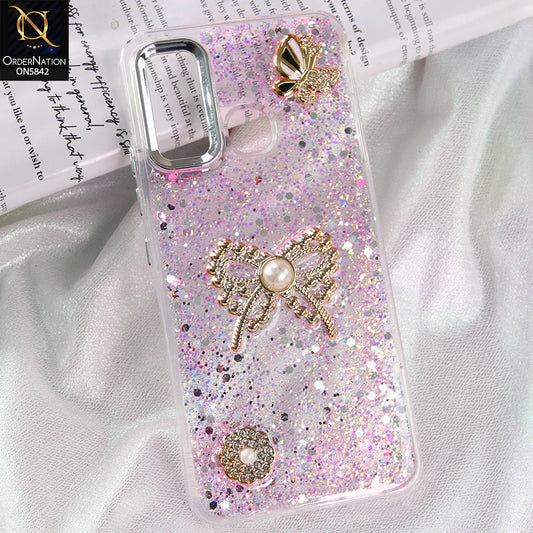 Infinix Hot 9 Cover - Pink - New Beeded Rhinestones Shinny Glitter
