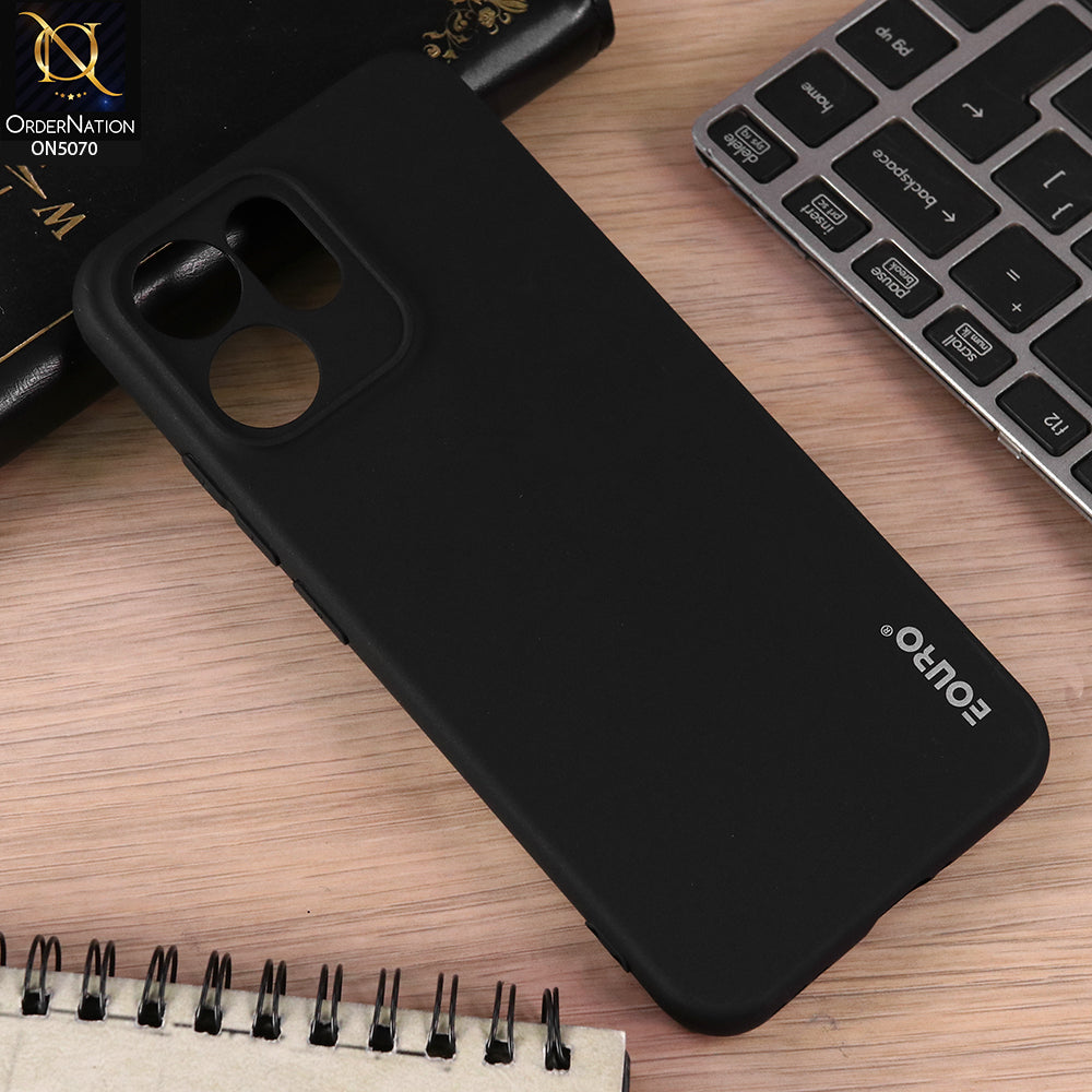 Oppo Reno 14F Cover - Black - New Liquid Silicone Soft TPU Case With Camera Protection