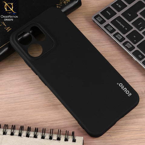 Oppo Reno 14F Cover - Black - New Liquid Silicone Soft TPU Case With Camera Protection
