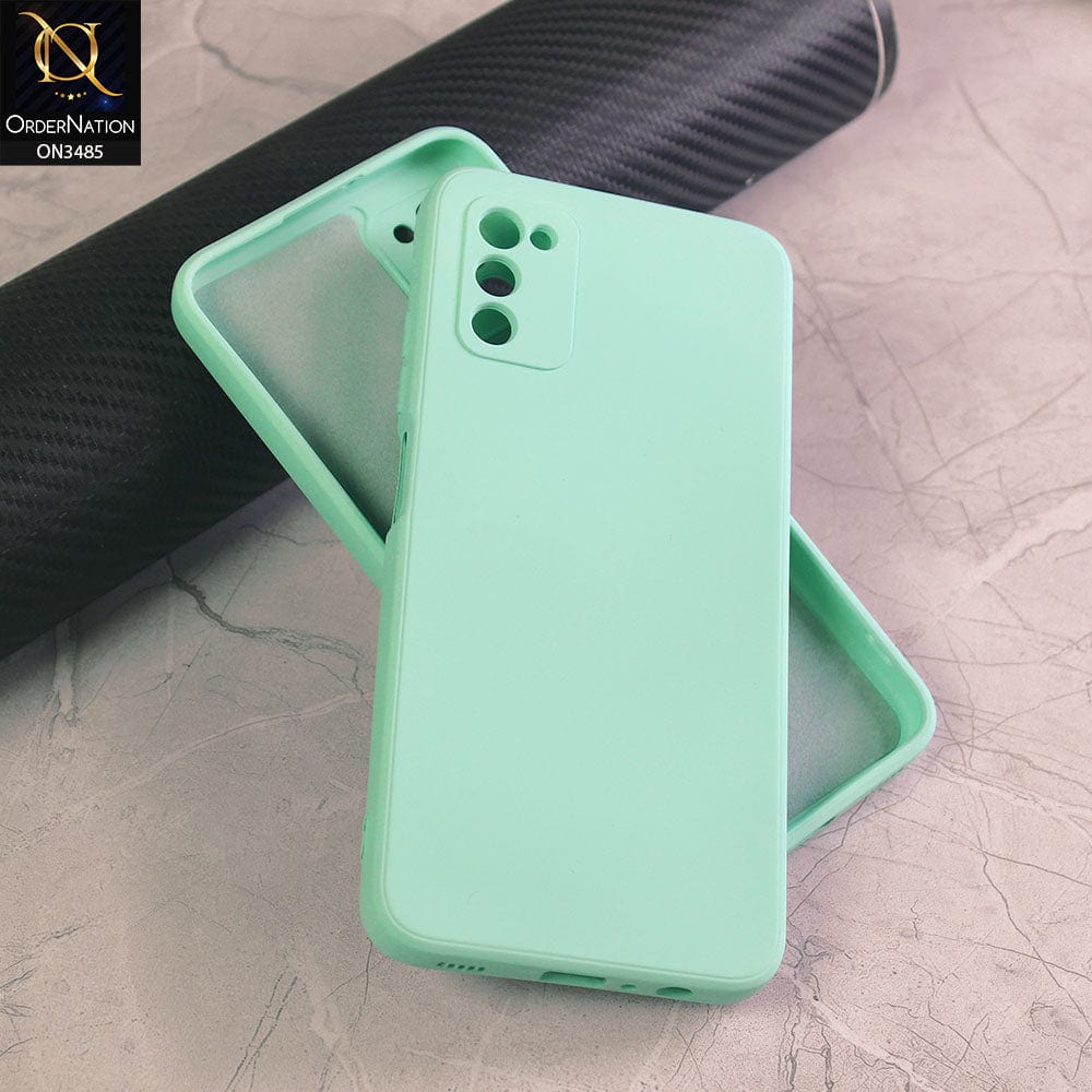 Samsung Galaxy M02s Cover - Cyan - ONation Silica Gel Series - HQ Liquid Silicone Elegant Colors Camera Protection Soft Case
