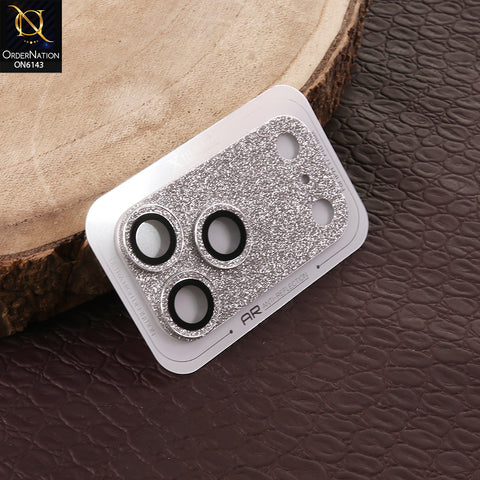 iPhone 17 Pro Max Camera Protector Lens  - Silver - Xmart Glitter Camera Lens Protector Ultra HD & Anti-Reflection