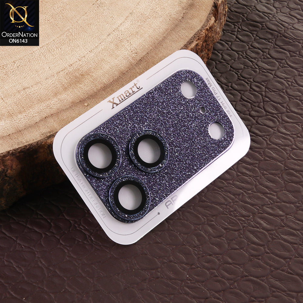 iPhone 17 Pro Camera Protector Lens  - Blue - Xmart Glitter Camera Lens Protector Ultra HD & Anti-Reflection