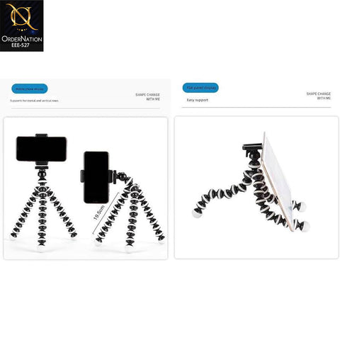 Plokama PK-775 Flexible Tripod with LED Light & Universal Smartphone Holder