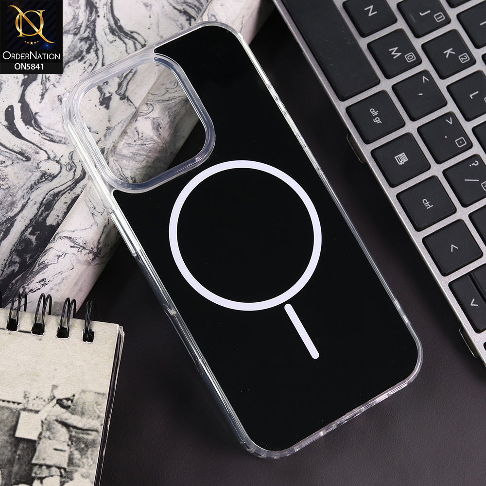 iPhone 16 Pro Cover - Black - Shockproof Hybrid Protective Cover Magnetic Charging Compatible