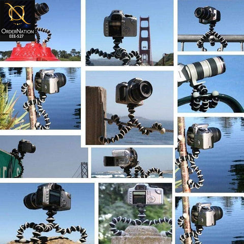 Plokama PK-775 Flexible Tripod with LED Light & Universal Smartphone Holder