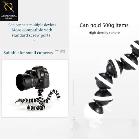 Plokama PK-775 Flexible Tripod with LED Light & Universal Smartphone Holder