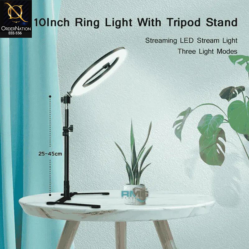 Cell Phone Stand with LED Ring Light – Adjustable Phone Holder & Tripod