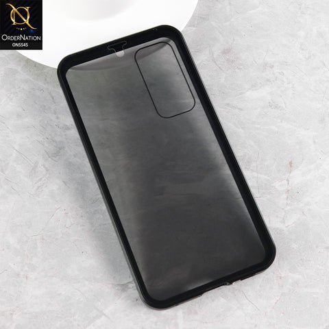 Samsung Galaxy A35 Cover - Black - Luxury HQ Privacy Magnetic Matel Frame Dual Side Tempered Glass Case