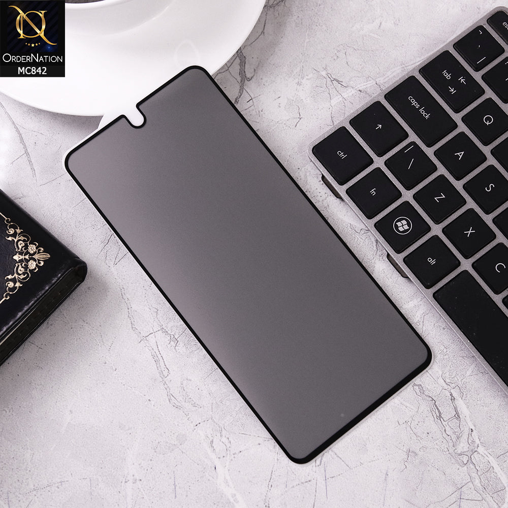 Oppo A40 Screen Protector - Black - Privacy Tempared Screen Protector