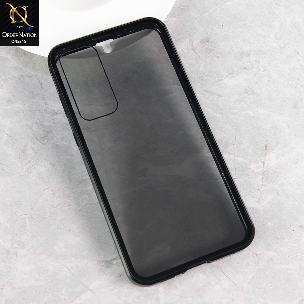 Samsung Galaxy A35 Cover - Black - Luxury HQ Privacy Magnetic Matel Frame Dual Side Tempered Glass Case
