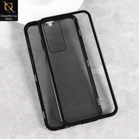 Samsung Galaxy A55 Cover - Black - Luxury HQ Privacy Magnetic Matel Frame Dual Side Tempered Glass Case