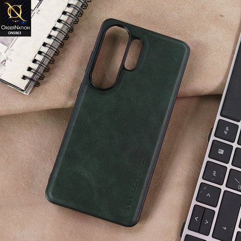 Samsung Galaxy S26 Ultra Cover - Green - New X-LEVEL- Earl III Series - Case Business Plain Leather Anti-drop Non-slip Slim Case