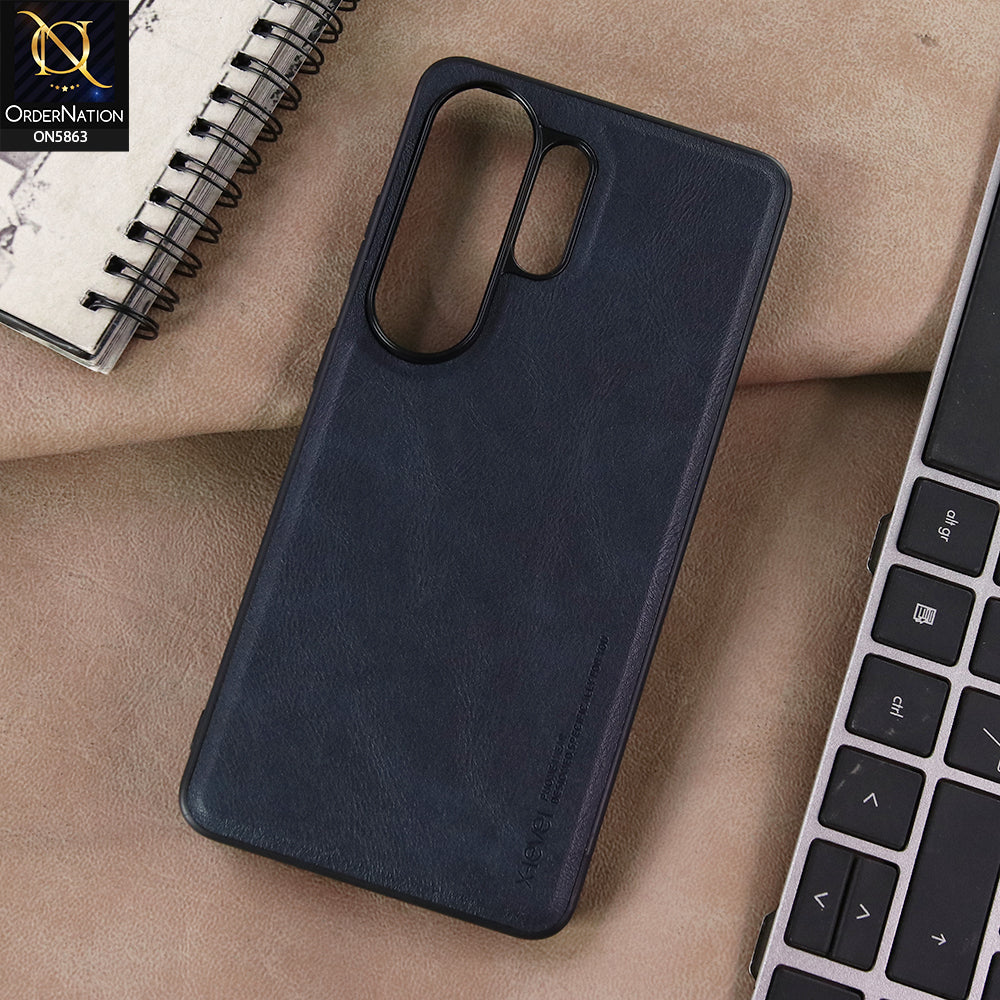 Samsung Galaxy S26 Ultra Cover - Blue - X-LEVEL - Earl III Series - Case Business Plain Leather Anti-drop Non-slip Slim Case