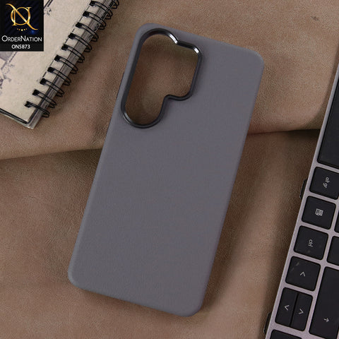 Samsung Galaxy S26 Ultra Cover - Gray - New Premium -X-LEVEL-SKIN FEEL BETTER ENJOYMENT- Leather Texture Design PVC Case With Meatel Camra Bumper