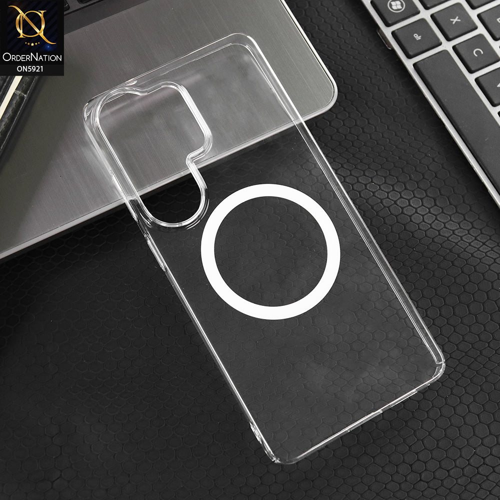 Samsung Galaxy S26 Ultra Cover - Transparent - X-LEVEL - Magnet Sparkling - Crystal Clear Magsafe Transparent Case With Magnet