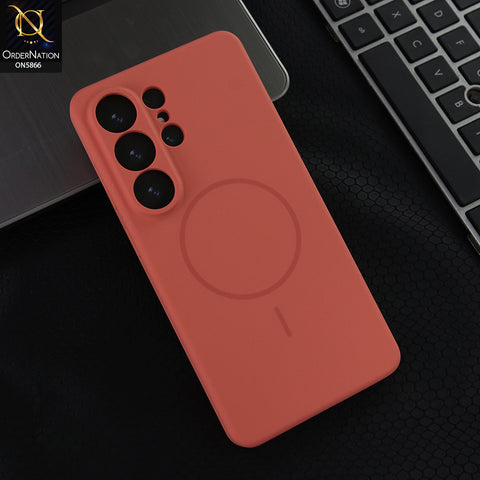 Samsung Galaxy S26 Ultra Cover - Red - New X-LEVEL - Classic Fluid Skin Collection - Soft Bordered Case Trendy Magsafe Magnetic Hard Shell Case