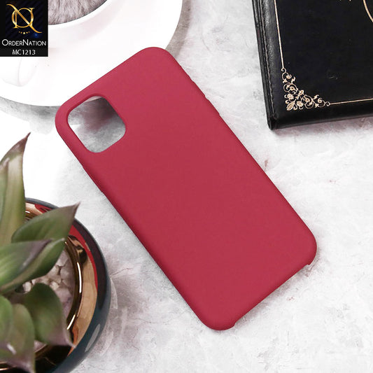 iPhone 11 Cover - Maroon - Soft Shockproof Silica Gel Case