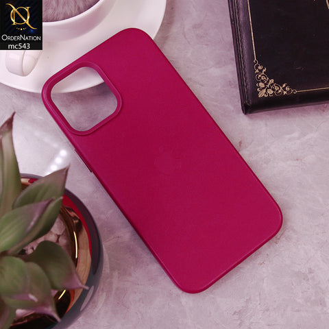 iPhone 12 Pro Max Cover - Dark pink -  Luxury Elegant Leather Soft Case