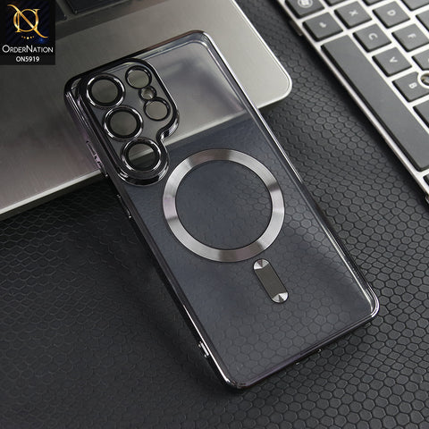 Samsung Galaxy S26 Ultra Cover - Black - New X-LEVEL-Magnet Dazzling Colour-Magnetic Clear TPU Case with Metallic Frame