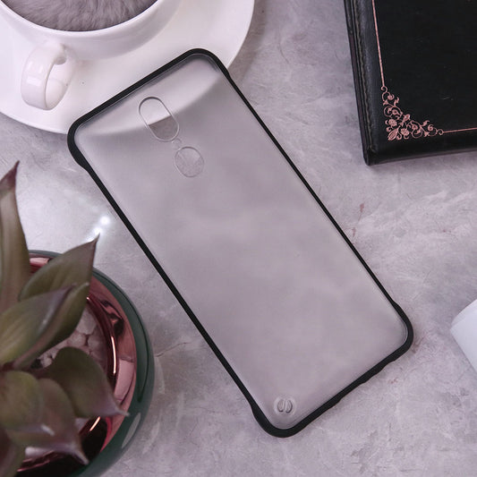 Oppo F11 Cover - Black- Soft Colorful Border Semi Transparent Back Shell Case