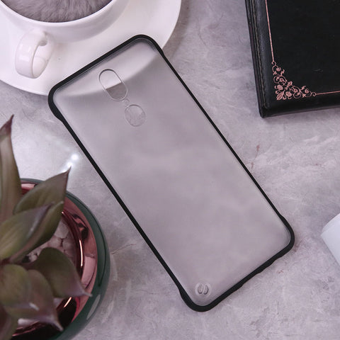 Oppo A9 / A9x Cover - Black- Soft Colorful Border Semi Transparent Back Shell Case