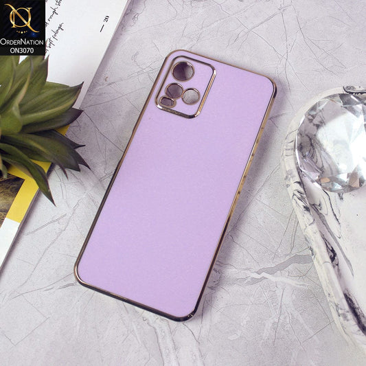 Vivo Y21 Cover - Light Purple - Electroplating Silk Shiny Soft Case With Camera Protection