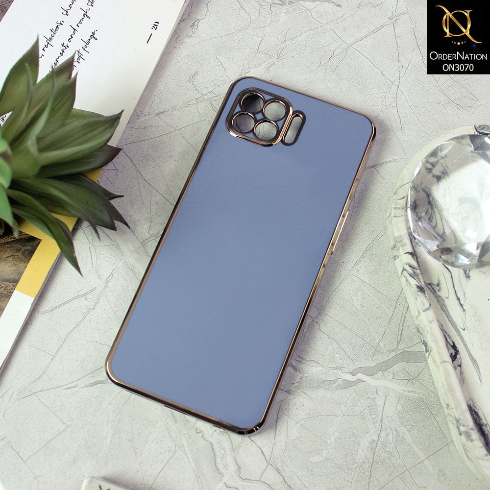 Oppo F17 Pro Cover - Carolina Blue - Electroplating Silk Shiny Soft Case With Camera Protection
